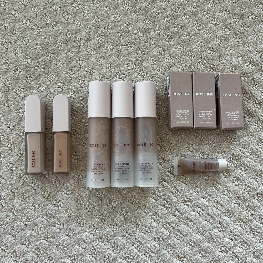 Rose Inc Skin tint + bronzer + highlighter bundle
